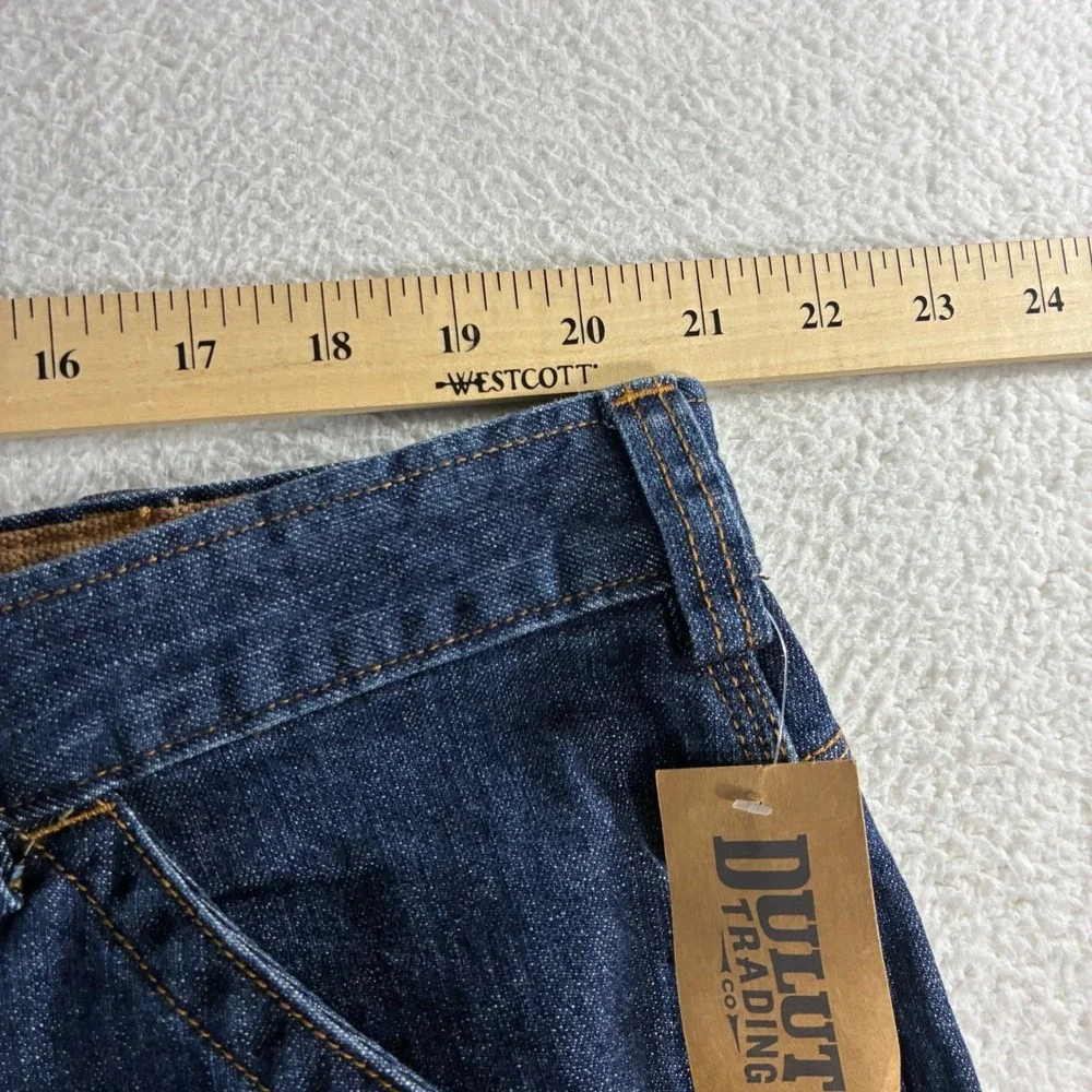 Duluth‎ Trading Co Flex Ballroom Jeans Men 42x30 Blue Carpenter Work Pants NWT